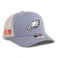 Philadelphia Eagles Super Bowl LIX 3D Snapback Trucker Hat- Heather Grey/ Light Grey