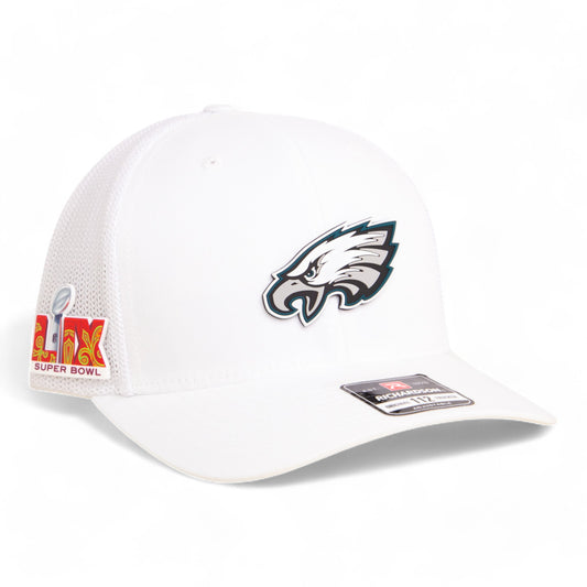 Philadelphia Eagles Super Bowl LIX 3D Snapback Trucker Hat- White