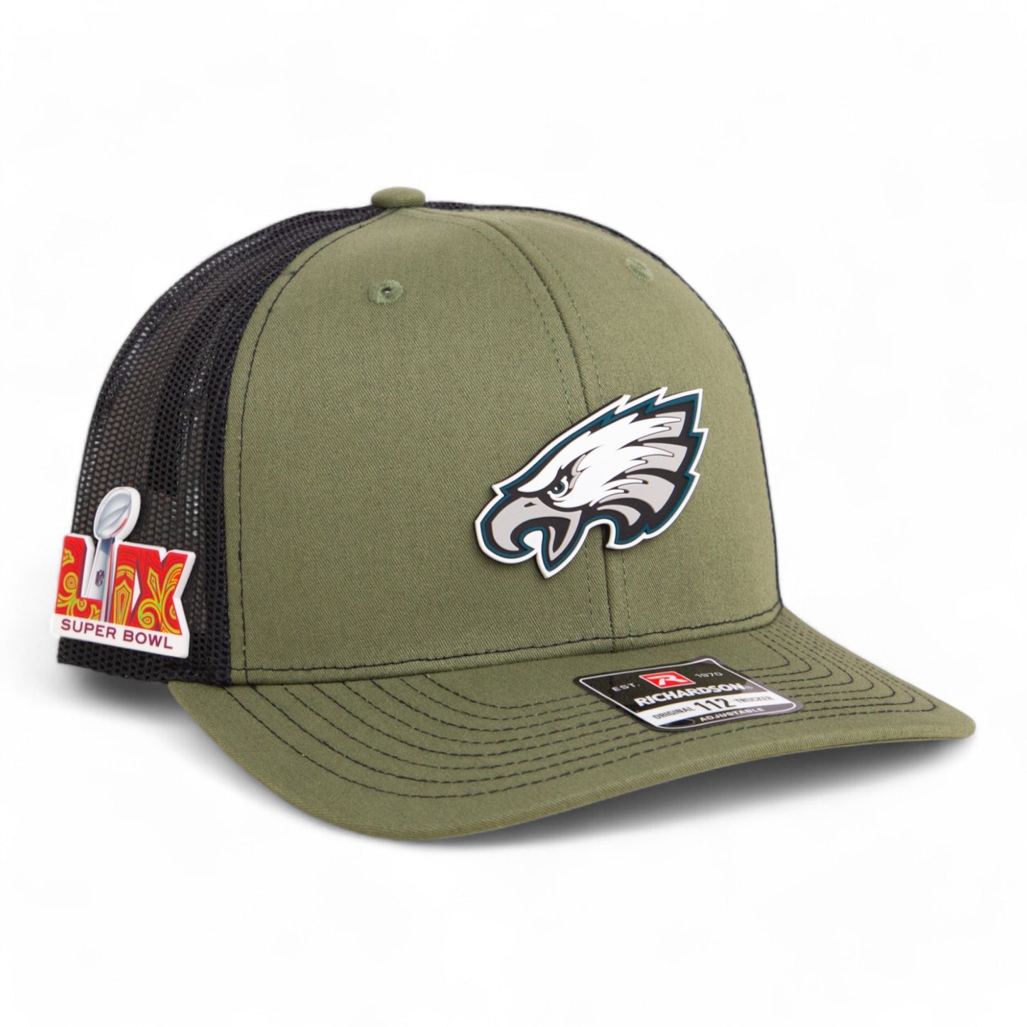 Philadelphia Eagles Super Bowl LIX 3D Snapback Trucker Hat- Loden/ Black