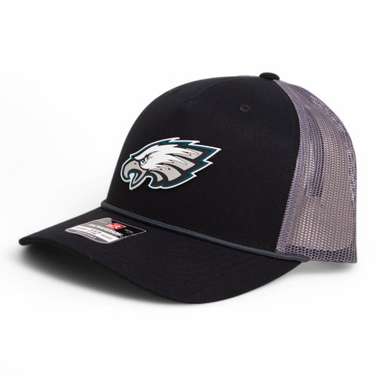 Philadelphia Eagles Super Bowl LIX 3D Snapback Trucker Rope Hat- Black/ Charcoal