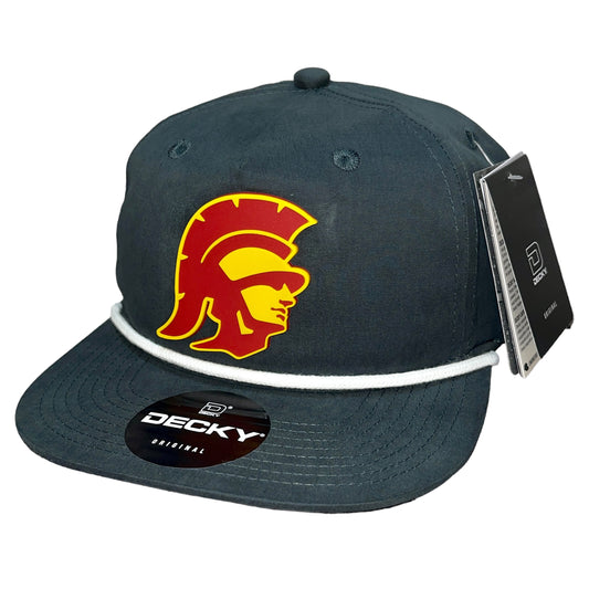 USC Trojans 3D Classic Rope Hat- Charcoal/ White - Ten Gallon Hat Co.