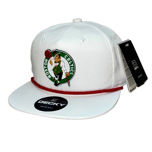 Boston Celtics 3D Classic Rope Hat- White/ Red - Ten Gallon Hat Co.