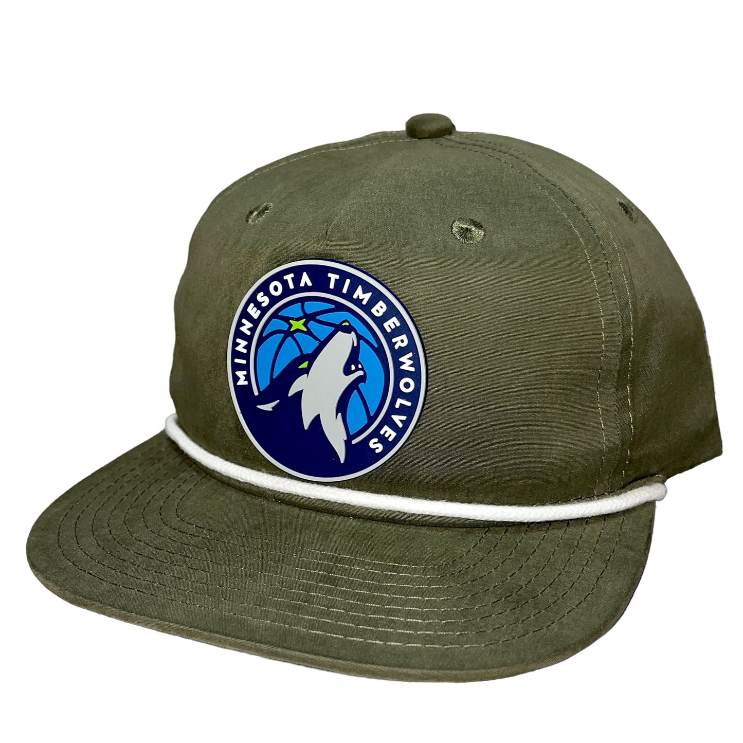 Minnesota Timberwolves 3D Classic Rope Hat- Olive/ White - Ten Gallon Hat Co.