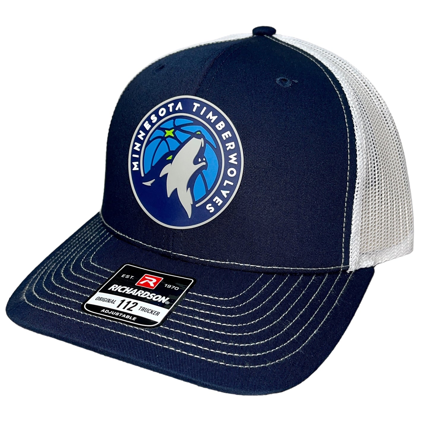 Minnesota Timberwolves 3D Snapback Trucker Hat- Navy/ White - Ten Gallon Hat Co.