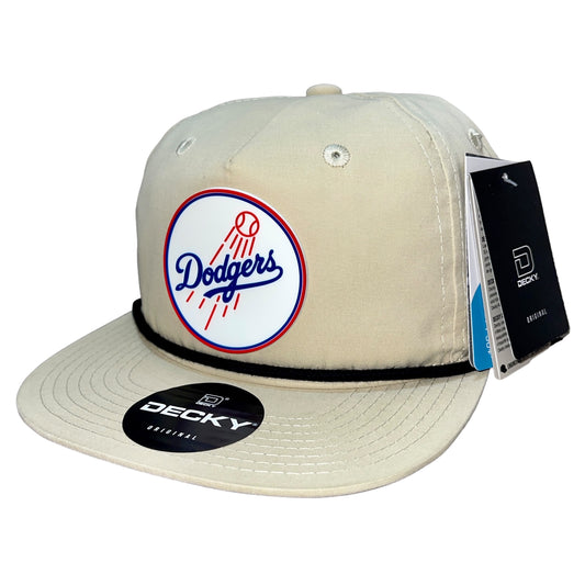 Los Angeles Dodgers 3D Classic Rope Hat- Birch/ Black - Ten Gallon Hat Co.