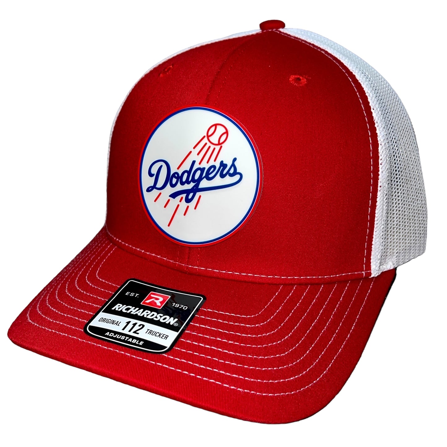 Los Angeles Dodgers 3D Snapback Trucker Hat- Red/ White - Ten Gallon Hat Co.