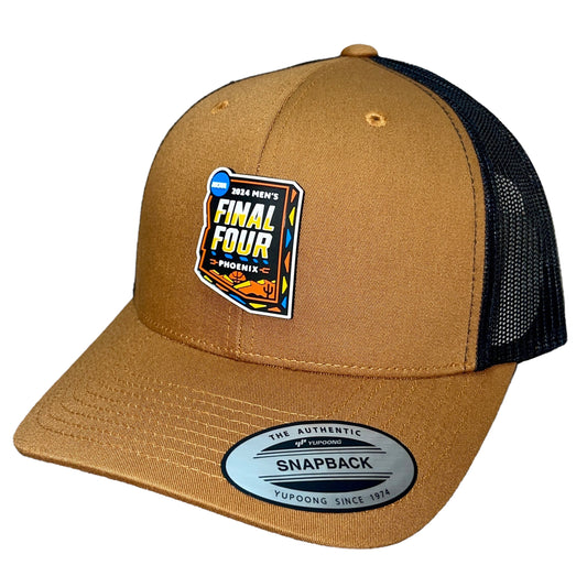 2024 March Madness- Final Four 3D YP Snapback Trucker Hat- Caramel/ Black