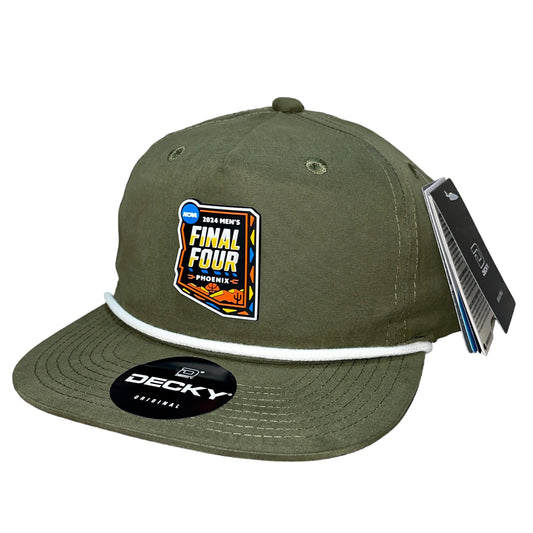 2024 March Madness- Final Four 3D Classic Rope Hat- Olive/ White