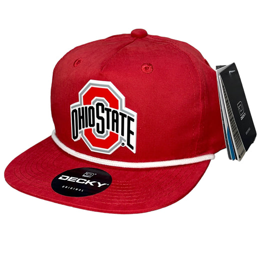 Ohio State Buckeyes 3D Classic Rope Hat- Red/ White