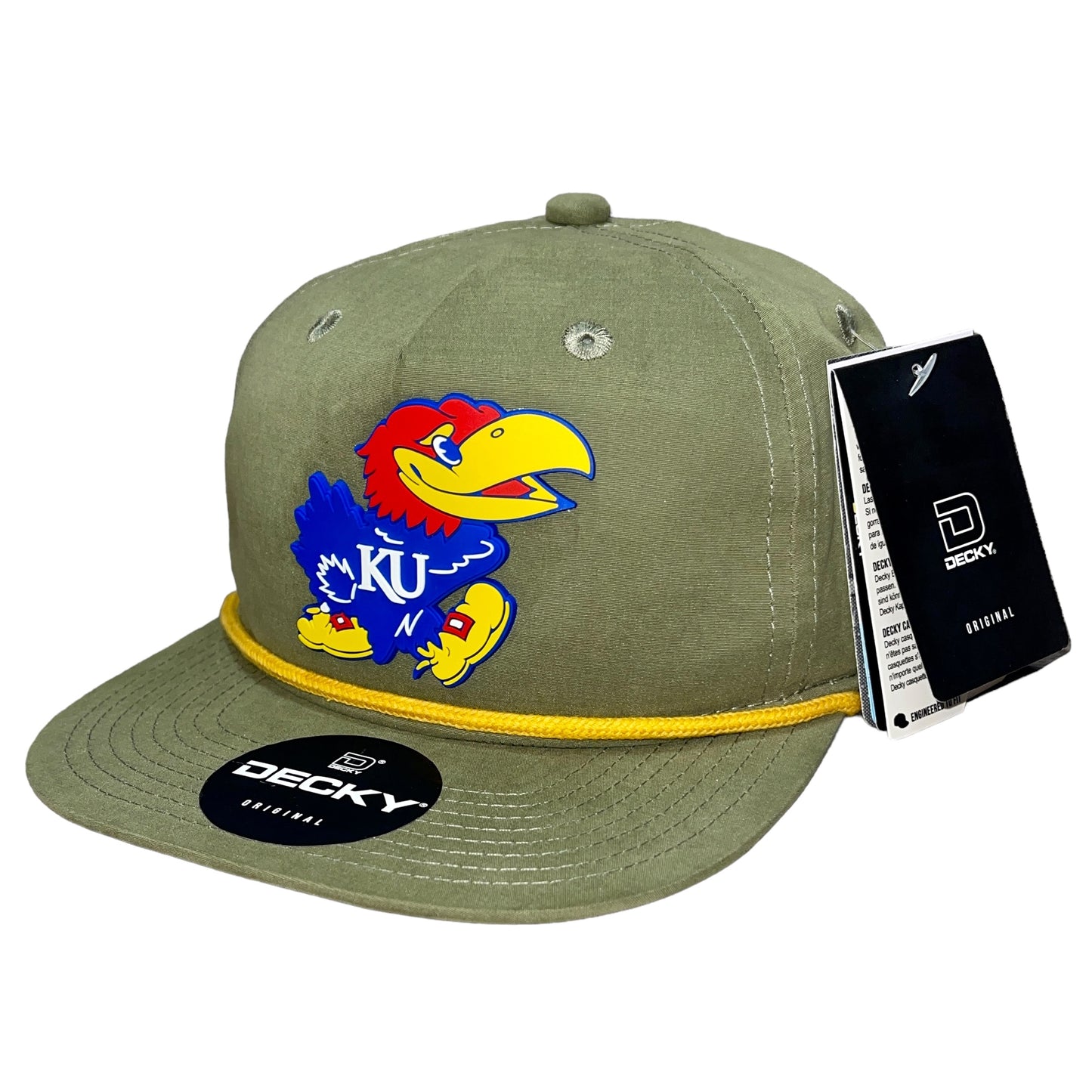 Kansas Jayhawks 3D Classic Rope Hat- Loden/ Black