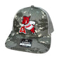 Arkansas Razorbacks- Leaning A 3D Snapback Trucker Hat- Military Digital Camo