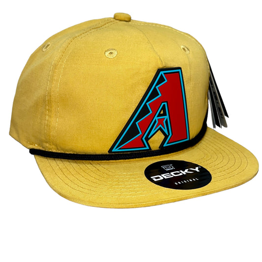 Arizona Diamondbacks 3D Classic Rope Hat- Biscuit/ Black - Ten Gallon Hat Co.