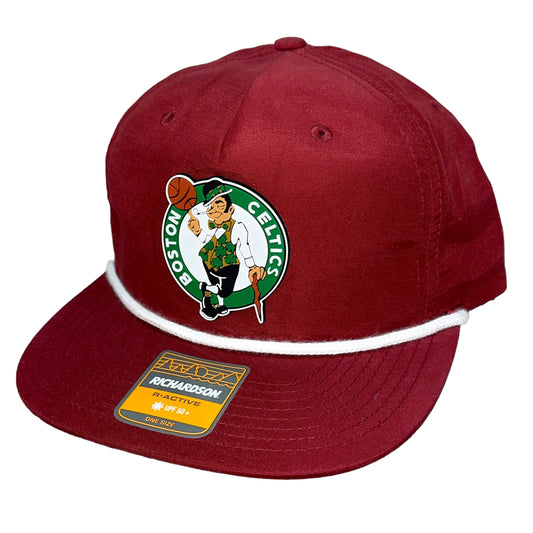Boston Celtics 3D Classic Rope Hat- Cardinal/ White - Ten Gallon Hat Co.
