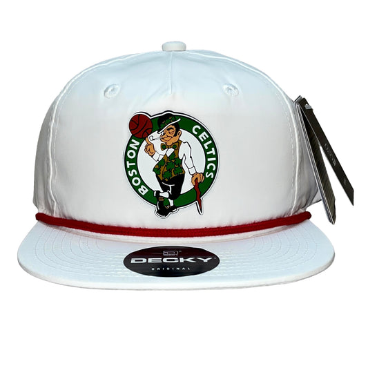 Boston Celtics 3D Classic Rope Hat- White/ Red - Ten Gallon Hat Co.