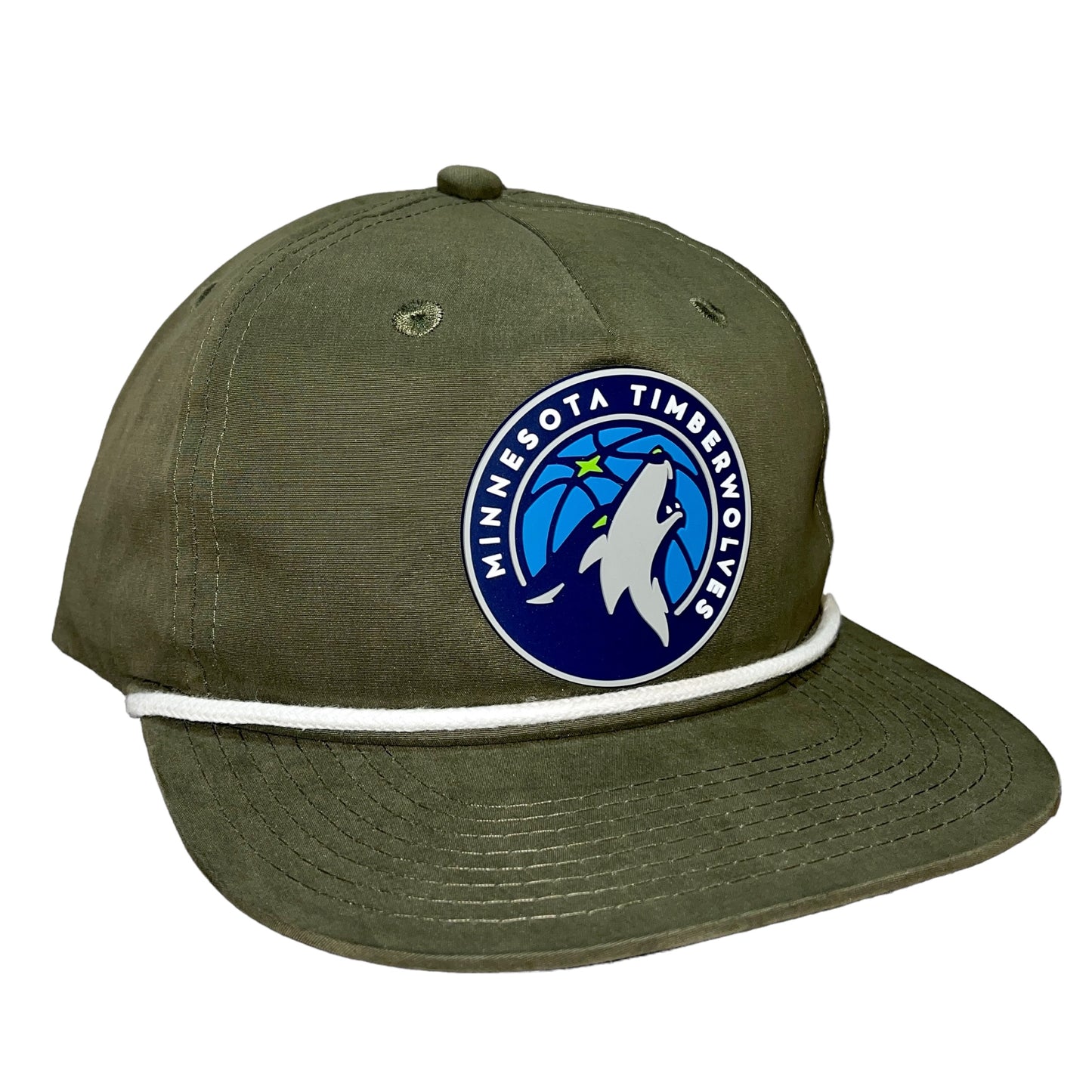 Minnesota Timberwolves 3D Classic Rope Hat- Olive/ White - Ten Gallon Hat Co.