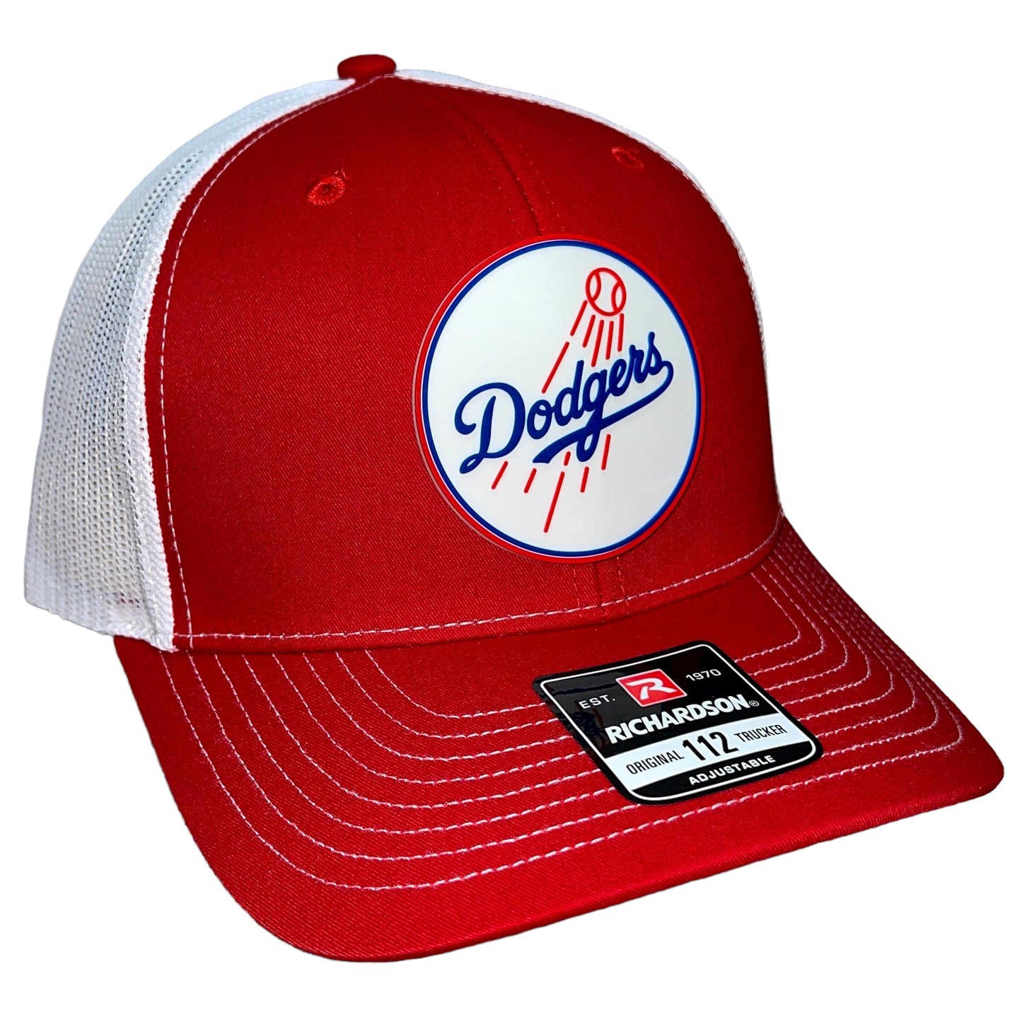 Los Angeles Dodgers 3D Snapback Trucker Hat- Red/ White - Ten Gallon Hat Co.