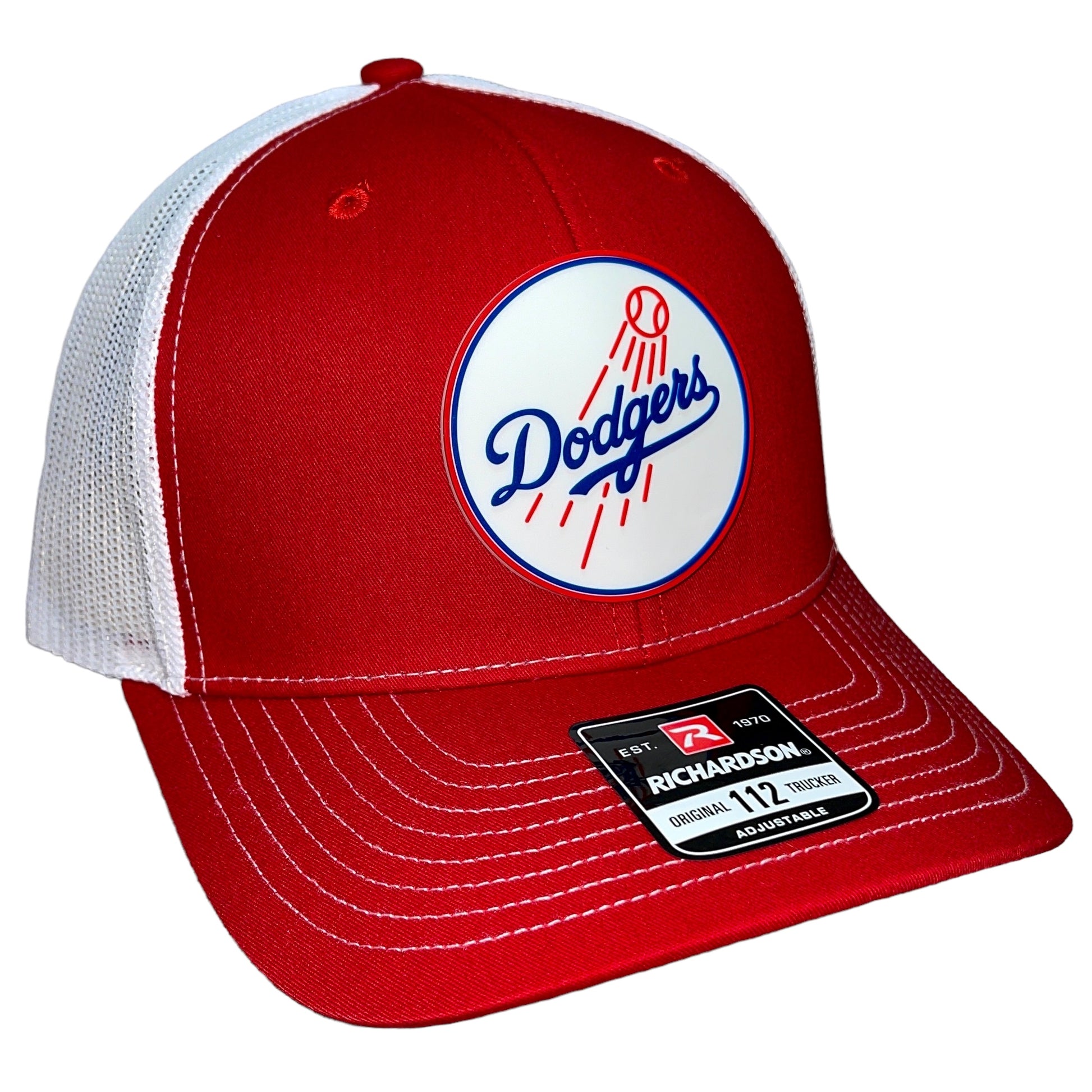 Los Angeles Dodgers 3D Snapback Trucker Hat- Red/ White - Ten Gallon Hat Co.