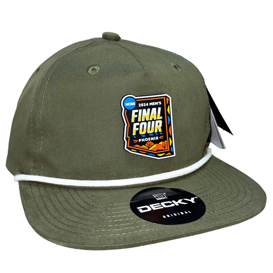 2024 March Madness- Final Four 3D Classic Rope Hat- Olive/ White