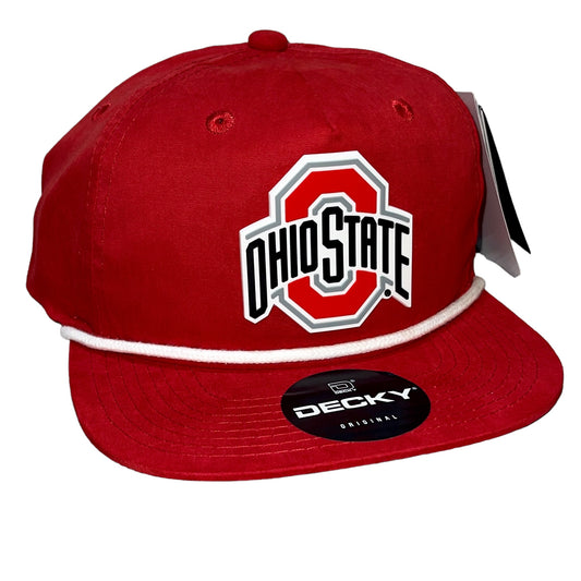 Ohio State Buckeyes 3D Classic Rope Hat- Red/ White