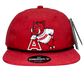 Arkansas Razorbacks- Leaning A 3D Classic Rope Hat- Red/ Black - Ten Gallon Hat Co.