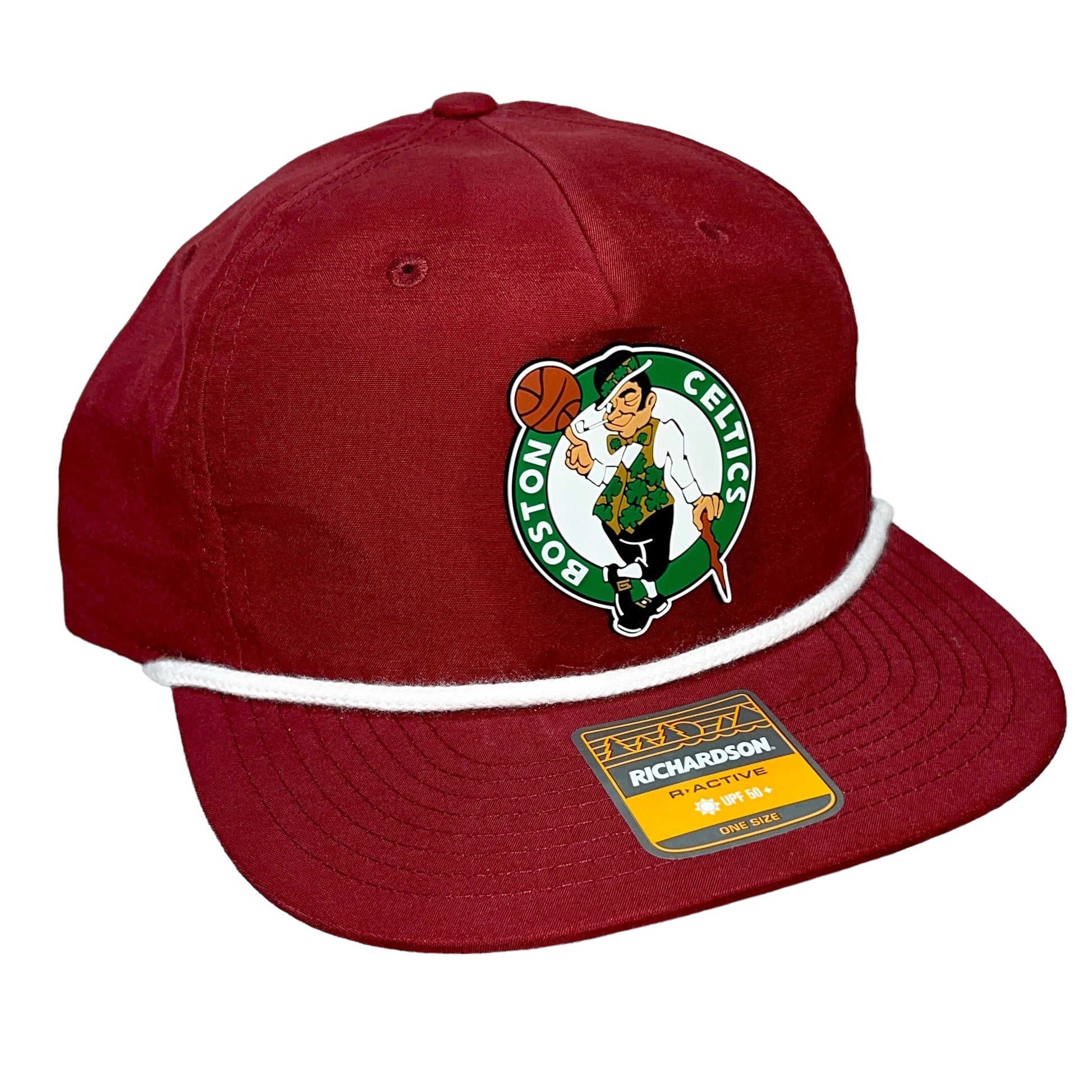 Boston Celtics 3D Classic Rope Hat- Cardinal/ White - Ten Gallon Hat Co.