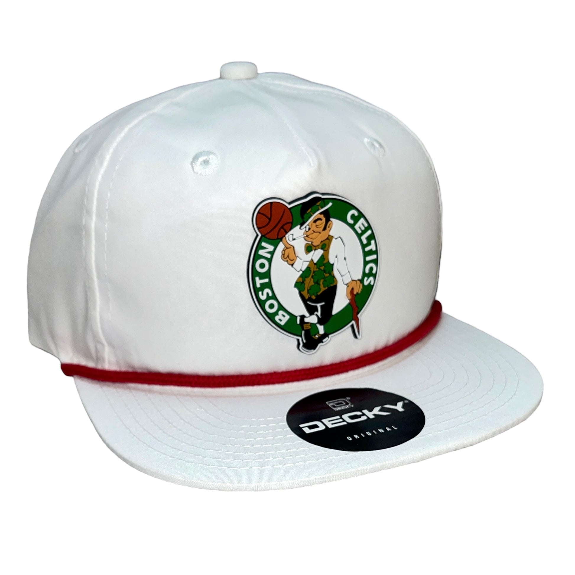 Boston Celtics 3D Classic Rope Hat- White/ Red - Ten Gallon Hat Co.