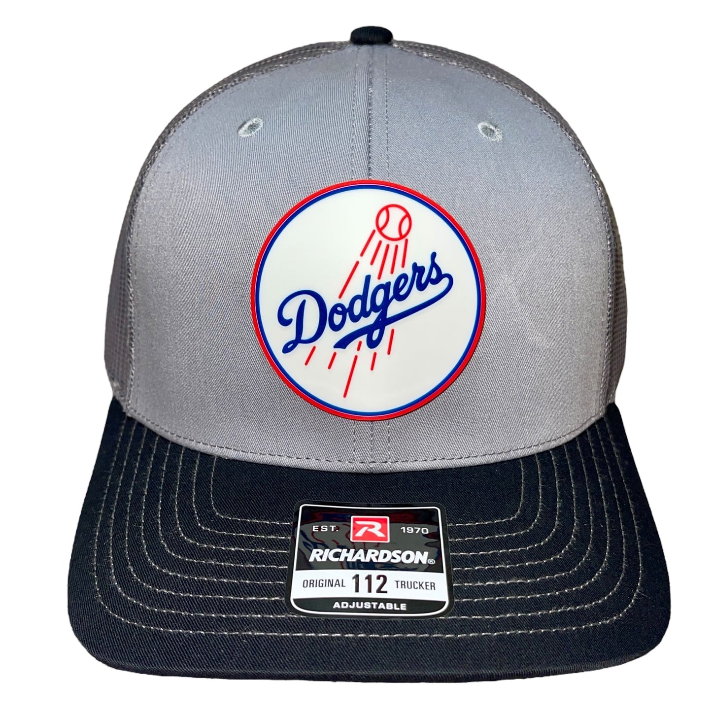 Los Angeles Dodgers 3D Snapback Trucker Hat- Grey/ Charcoal/ Black - Ten Gallon Hat Co.