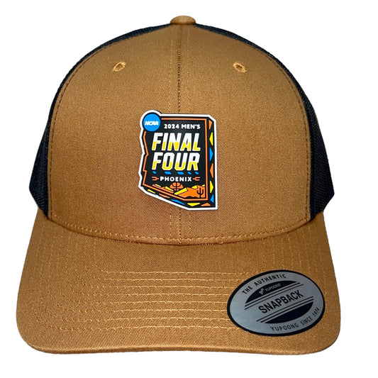 2024 March Madness- Final Four 3D YP Snapback Trucker Hat- Caramel/ Black