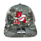 Arkansas Razorbacks- Leaning A 3D Snapback Trucker Hat- Military Digital Camo