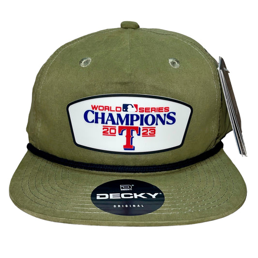 Texas Rangers 2023 World Series Champions 3D Classic Rope Hat- Loden/ Black