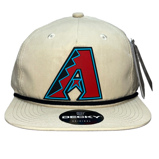 Arizona Diamondbacks 3D Classic Rope Hat- Birch/ Black - Ten Gallon Hat Co.