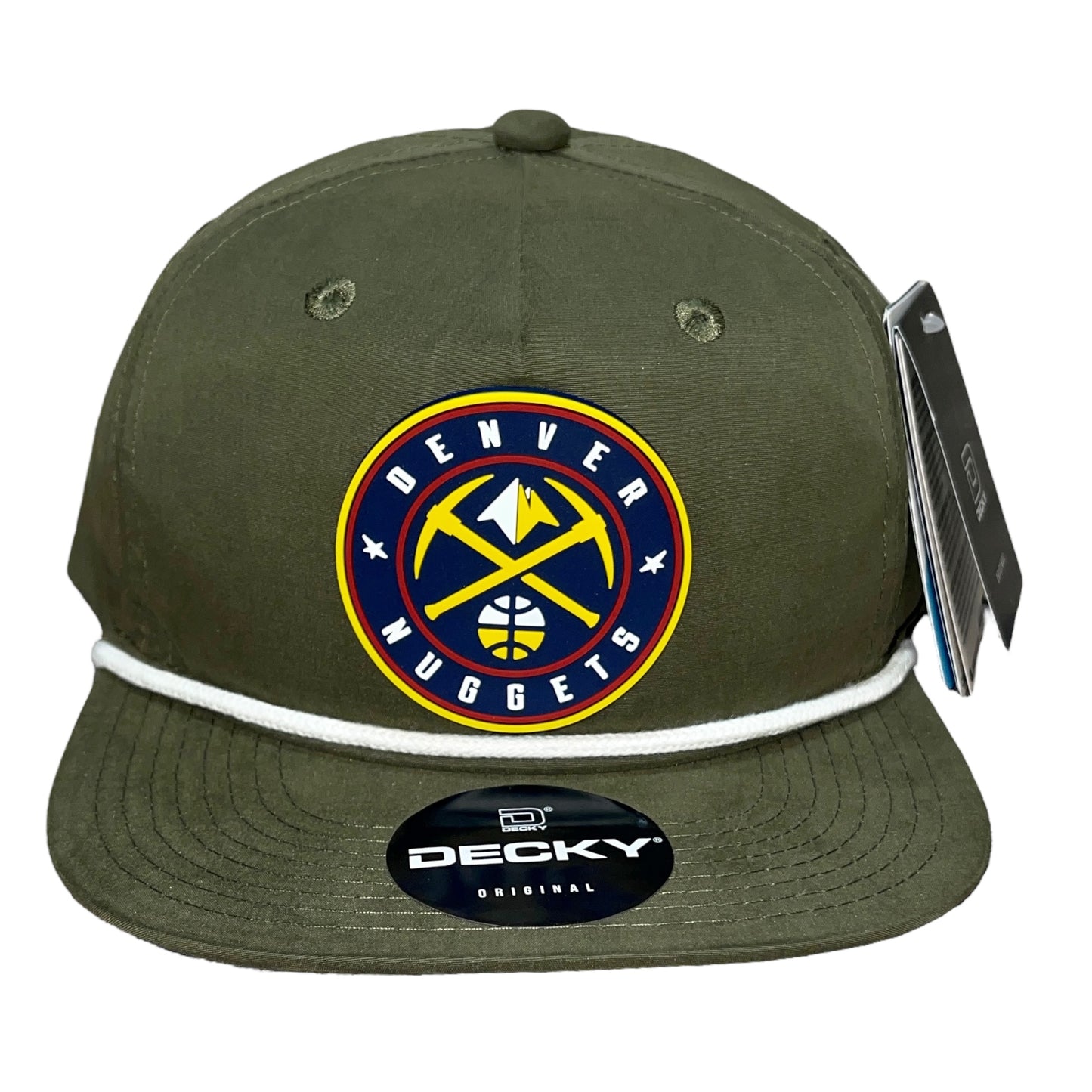 Denver Nuggets 3D Classic Rope Hat- Olive/ White - Ten Gallon Hat Co.