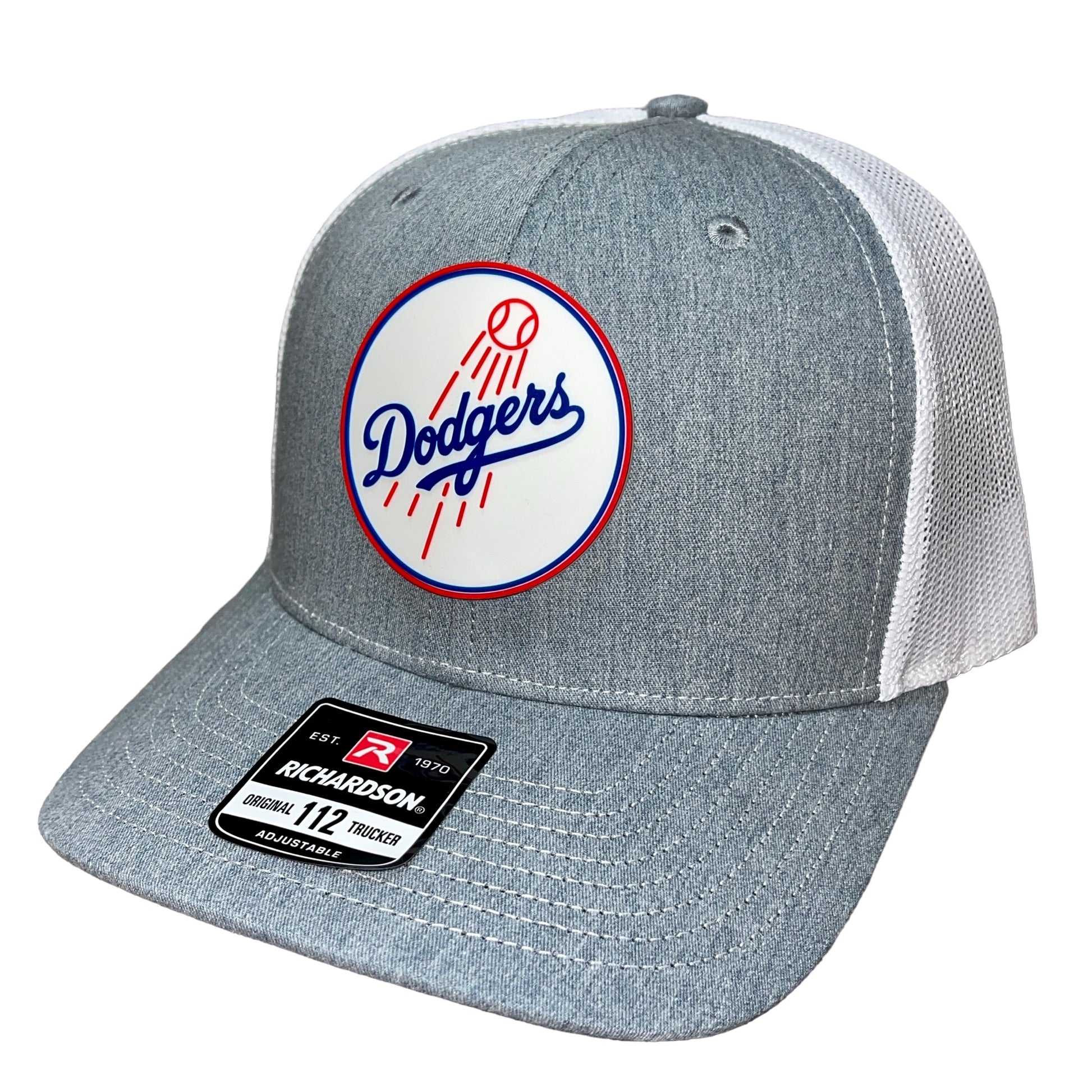 Los Angeles Dodgers 3D Snapback Trucker Hat- Heather Grey/ White - Ten Gallon Hat Co.