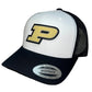 Purdue Boilermakers 3D YP Snapback Trucker Hat- White/ Black - Ten Gallon Hat Co.
