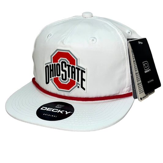 Ohio State Buckeyes 3D Classic Rope Hat- White/ Red