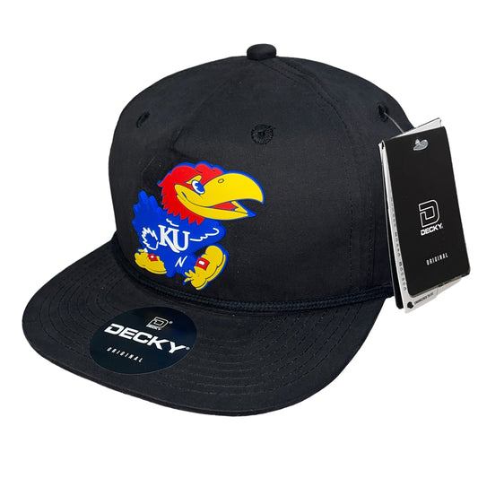 Kansas Jayhawks 3D Classic Rope Hat- Black