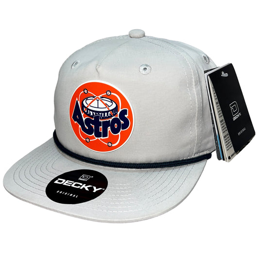 Houston Astros Retro 3D Classic Rope Hat- Grey/ Charcoal