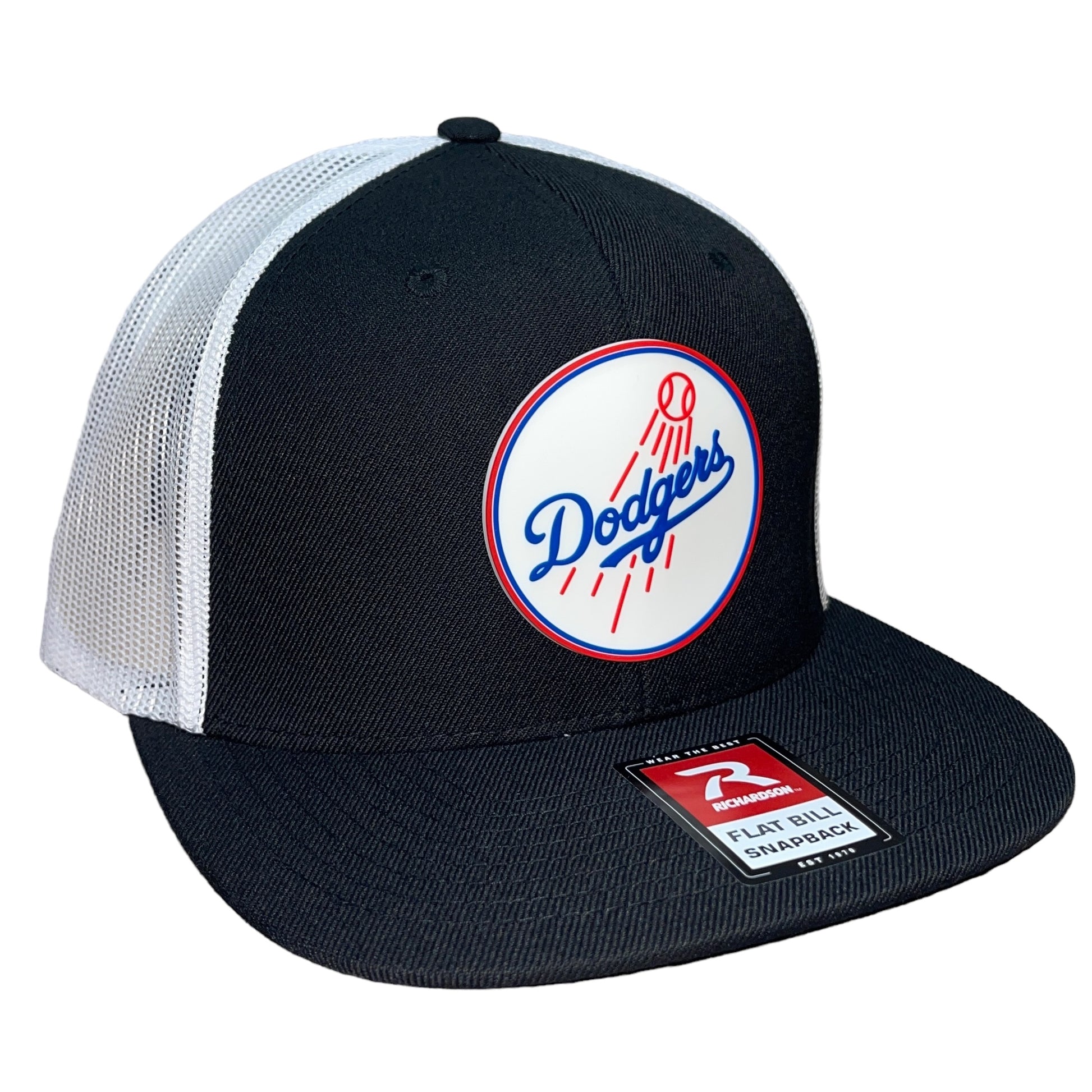 Los Angeles Dodgers 3D Wool Blend Flat Bill Hat- Back/ White - Ten Gallon Hat Co.