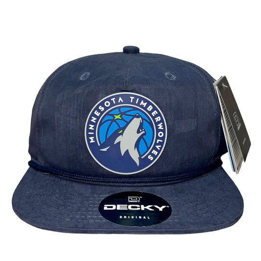 Minnesota Timberwolves 3D Classic Rope Hat- Navy - Ten Gallon Hat Co.