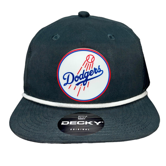 Los Angeles Dodgers 3D Classic Rope Hat- Charcoal/ White - Ten Gallon Hat Co.