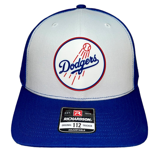 Los Angeles Dodgers 3D Snapback Trucker Hat- White/ Royal - Ten Gallon Hat Co.