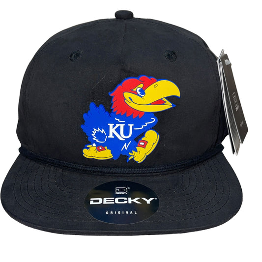 Kansas Jayhawks 3D Classic Rope Hat- Black