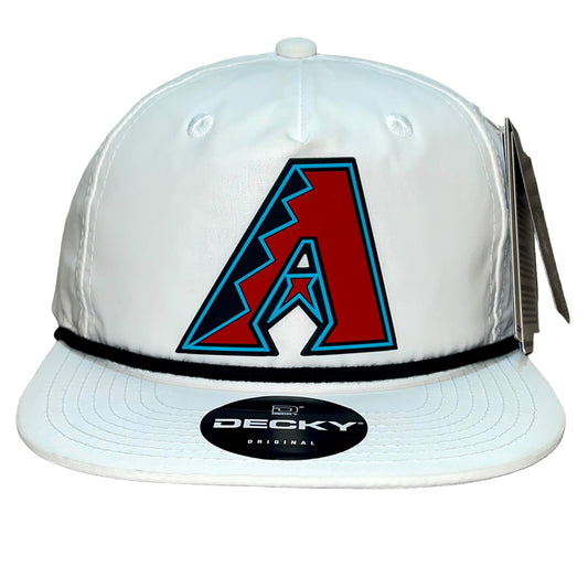 Arizona Diamondbacks 3D Classic Rope Hat- White/ Black - Ten Gallon Hat Co.