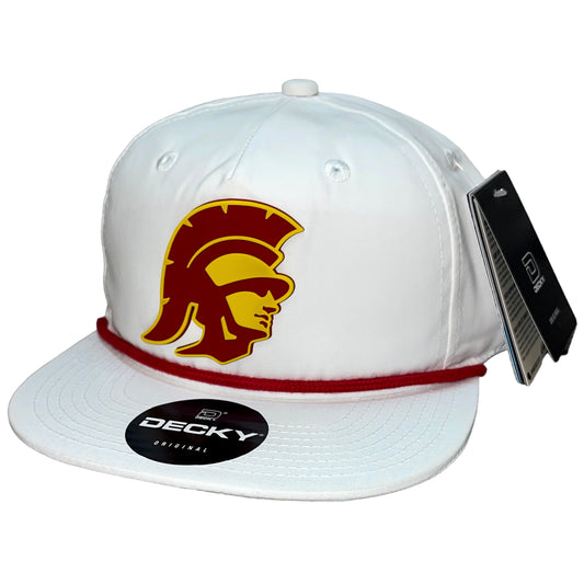 USC Trojans 3D Classic Rope Hat- White/ Red - Ten Gallon Hat Co.