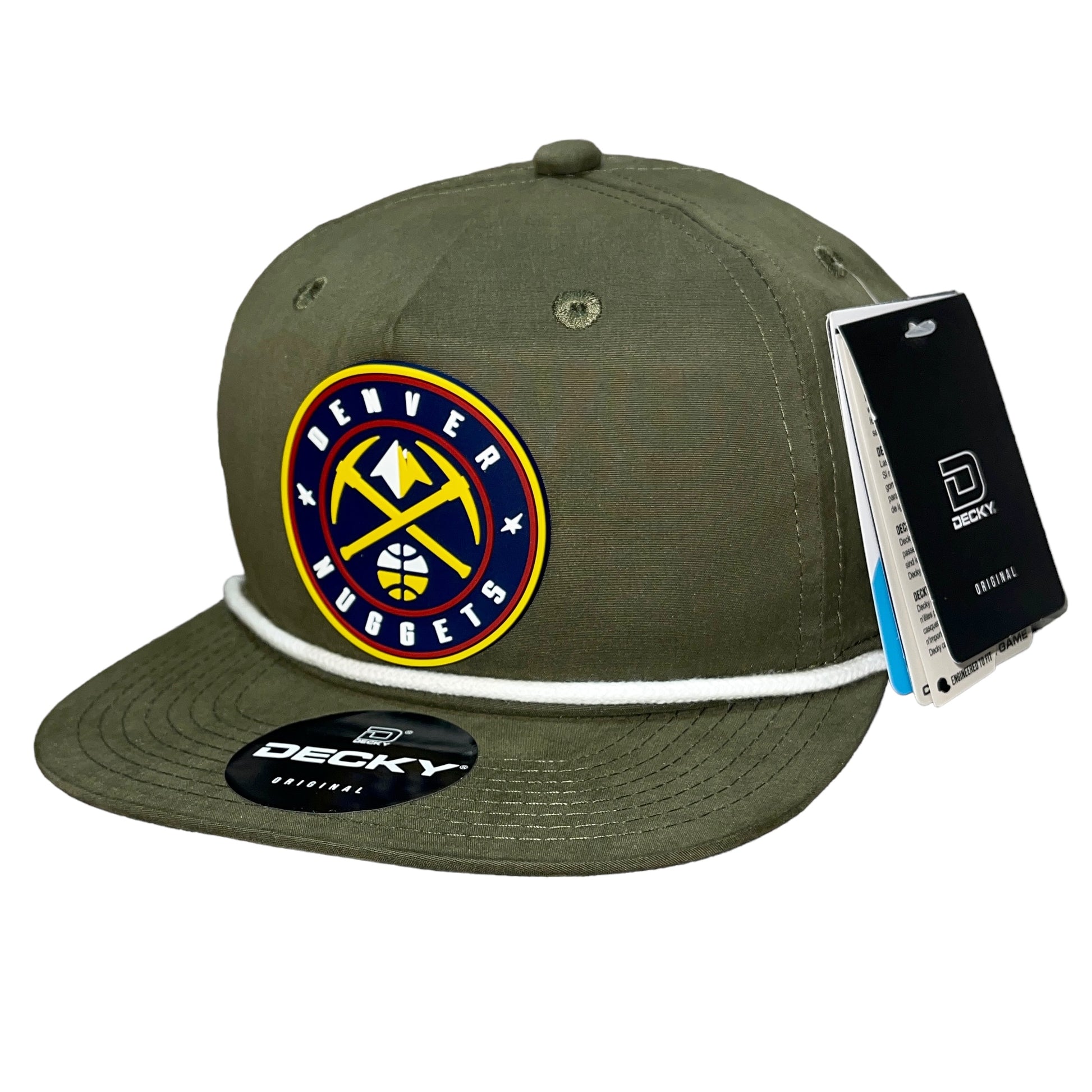 Denver Nuggets 3D Classic Rope Hat- Olive/ White - Ten Gallon Hat Co.