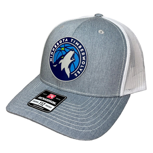 Minnesota Timberwolves 3D Snapback Trucker Hat- Heather Grey/ White - Ten Gallon Hat Co.