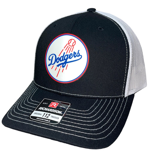 Los Angeles Dodgers 3D Snapback Trucker Hat- Black/ White - Ten Gallon Hat Co.