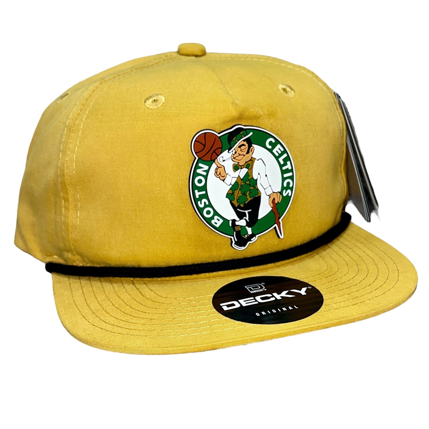 Boston Celtics 3D Classic Rope Hat- Biscuit/ Black - Ten Gallon Hat Co.