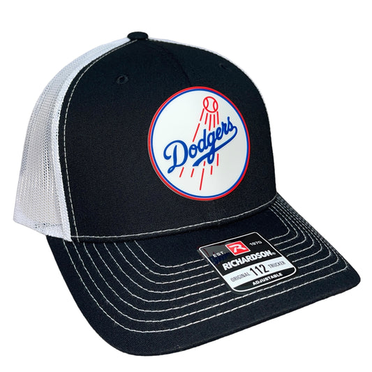 Los Angeles Dodgers 3D Snapback Trucker Hat- Black/ White - Ten Gallon Hat Co.