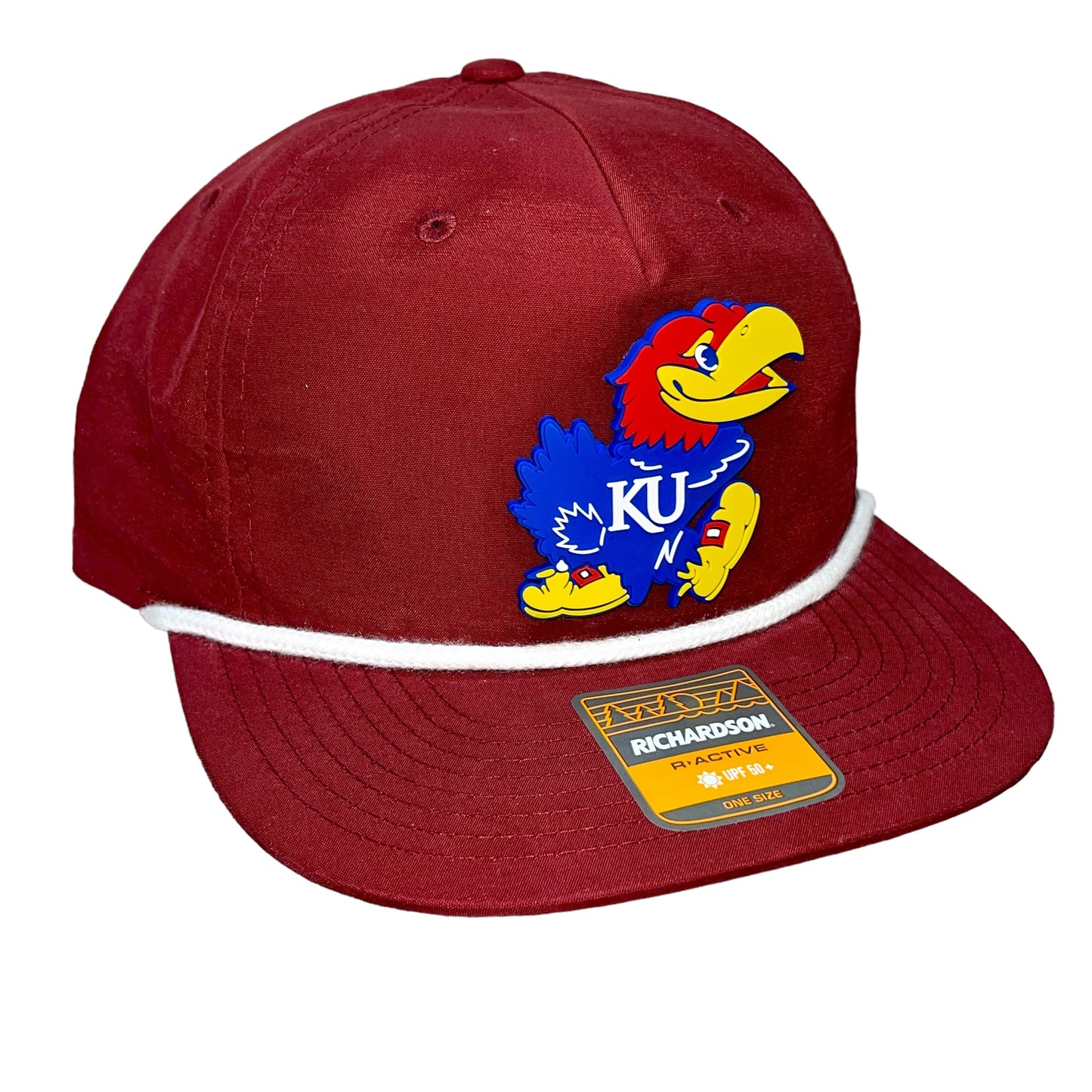 Kansas Jayhawks 3D Classic Rope Hat- Cardinal/ White